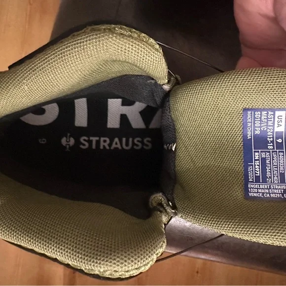 Strauss‎ Steel Toe murica mid safety toe work boot size 9